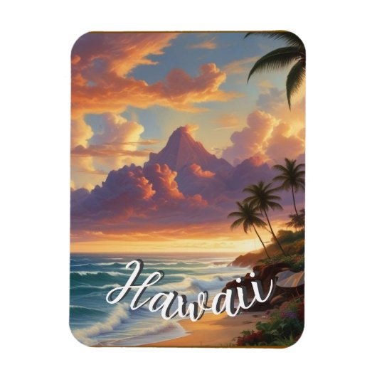  stijl Hawaiian Travel Honolulu Mid-Pacific Magneet (Verticaal)