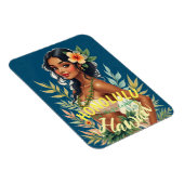  stijl Hawaiian Travel Honolulu Mid-Pacific Magneet (Rechterzijde)