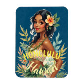  stijl Hawaiian Travel Honolulu Mid-Pacific Magneet (Verticaal)