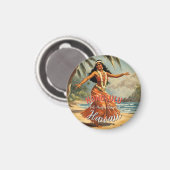 stijl Hawaiian Travel Honolulu Mid-Pacific Magneet (Voorkant / Achterkant)