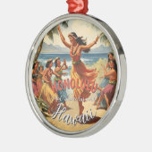  stijl Hawaiian Travel Honolulu Mid-Pacific Metalen Ornament (Links)