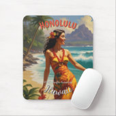  stijl Hawaiian Travel Honolulu Mid-Pacific Muismat (Met muis)