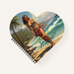  stijl Hawaiian Travel Honolulu Mid-Pacific Notitieboek