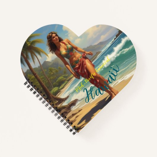 stijl Hawaiian Travel Honolulu Mid-Pacific Notitieboek (Voorkant)