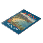 stijl Hawaiian Travel Honolulu Mid-Pacific Notitieboek (Linkerzijde)