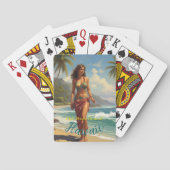  stijl Hawaiian Travel Honolulu Mid-Pacific Pokerkaarten (Achterkant)