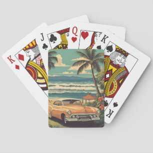  stijl Hawaiian Travel Honolulu Mid-Pacific Pokerkaarten