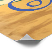  stijl Hawaiian Travel Honolulu Mid-Pacific Poster (Hoek)