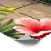  stijl Hawaiian Travel Honolulu Mid-Pacific Poster (Hoek)