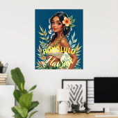 stijl Hawaiian Travel Honolulu Mid-Pacific Poster (Thuiskantoor)