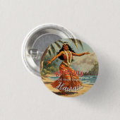  stijl Hawaiian Travel Honolulu Mid-Pacific Ronde Button 3,2 Cm (Voorkant /achterkant)