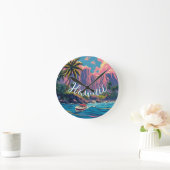 stijl Hawaiian Travel Honolulu Mid-Pacific Ronde Klok (Huis)
