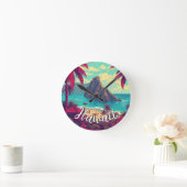  stijl Hawaiian Travel Honolulu Mid-Pacific Ronde Klok (Huis)