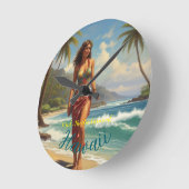  stijl Hawaiian Travel Honolulu Mid-Pacific Ronde Klok (Hoek)
