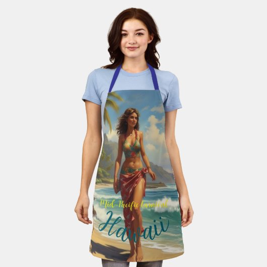 stijl Hawaiian Travel Honolulu Mid-Pacific Schort (Gedragen)