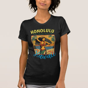 stijl Hawaiian Travel Honolulu Mid-Pacific T-shirt
