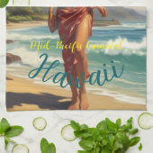 stijl Hawaiian Travel Honolulu Mid-Pacific Theedoek (Gevouwen)