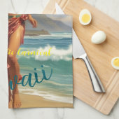 stijl Hawaiian Travel Honolulu Mid-Pacific Theedoek (Quarter Fold)