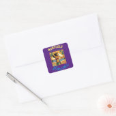  stijl Hawaiian Travel Honolulu Mid-Pacific Vierkante Sticker (Envelop)