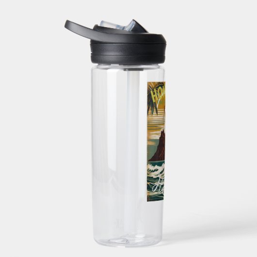 stijl Hawaiian Travel Honolulu Mid-Pacific Waterfles (Rechts)