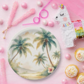  stijl Hawaiian Travel Honolulu Papieren Bordje (Feest)