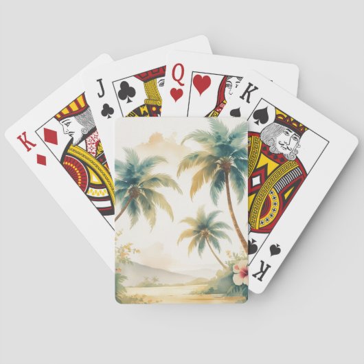 stijl Hawaiian Travel Honolulu Pokerkaarten (Achterkant)