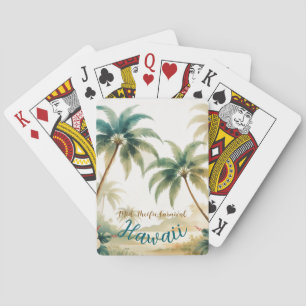  stijl Hawaiian Travel Honolulu Pokerkaarten