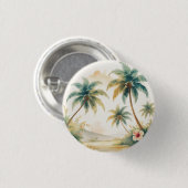stijl Hawaiian Travel Honolulu Ronde Button 3,2 Cm (Voorkant /achterkant)