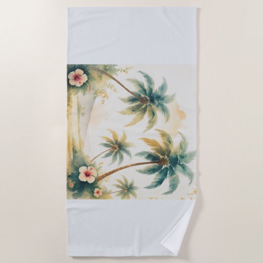  stijl Hawaiian Travel Honolulu Strandlaken (Voorkant)