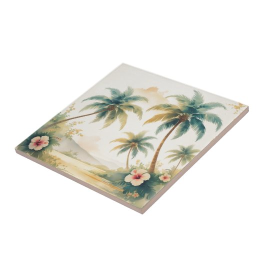  stijl Hawaiian Travel Honolulu Tegeltje (Zijkant)