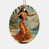  stijl Hawaiian Travel Hula Meisje Dansen Keramisch Ornament (Rechts)
