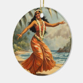  stijl Hawaiian Travel Hula Meisje Dansen Keramisch Ornament (Links)