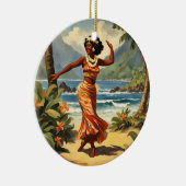  stijl Hawaiian Travel Hula Meisje Dansen Keramisch Ornament (Rechts)