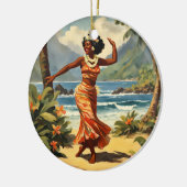  stijl Hawaiian Travel Hula Meisje Dansen Keramisch Ornament (Links)
