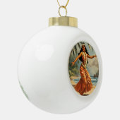 stijl Hawaiian Travel Hula Meisje Dansen Keramische Bal Ornament (Links)