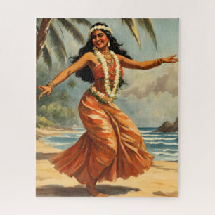 stijl Hawaiian Travel Hula Meisje Dansen Legpuzzel