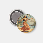 stijl Hawaiian Travel Hula Meisje Dansen Magneet (Voorkant / Achterkant)