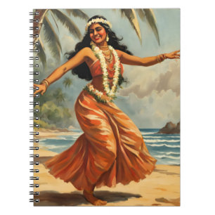  stijl Hawaiian Travel Hula Meisje Dansen Notitieboek
