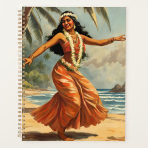 stijl Hawaiian Travel Hula Meisje Dansen Planner