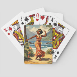 stijl Hawaiian Travel Hula Meisje Dansen Pokerkaarten