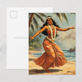  stijl Hawaiian Travel Hula Meisje Dansen Uitnodiging Briefkaart (Voorkant / Achterkant)