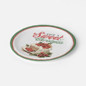 stijl hebben een zoete kersttaart papieren bordje (Gekanteld)