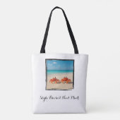 Stijl heeft niet veel nodig - minimalistisch stran tote bag (Achterkant)
