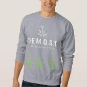 Stijl: Heren Basic Sweatshirt( Grijs levendig) Trui (Voorkant)