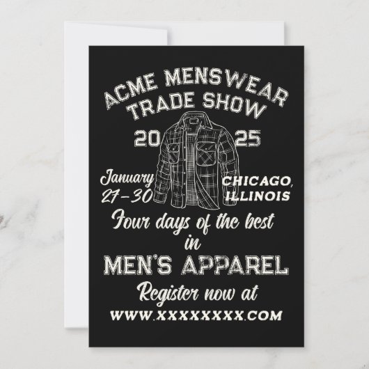 -stijl herenkleding Trade Show Kaart (Voorkant)