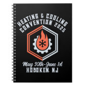 -stijl het Verwarmen en het Koelen Verdrag Notitieboek (Voorkant)