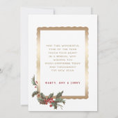  stijl Holly | Vrolijk kerstfeest | Foto Feestdagenkaart (Achterkant)