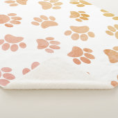 stijl hondenpootjes afdrukken sherpa deken (3/4)