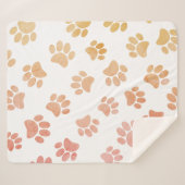stijl hondenpootjes afdrukken sherpa deken (Voorkant (horizontaal))