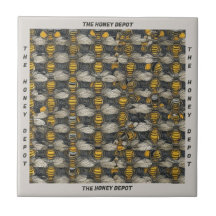 Stijl HoneyBee Patroon Naam Keramische Tegel